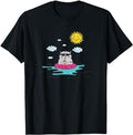 Funny Vacation Shirt, Cat Drinking Summer Beach Vacation Funny Animal Lover Gift T-Shirt Menswear Casual Cotton Hoodie,...
