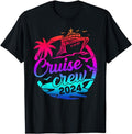 Funny Vacation Shirt, Cruise Crew 2024 Summer Vacation Trip Funny Matching Group T-Shirt Casual Cotton Hoodie, Sweatshirt