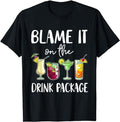 Funny Vacation Shirt, Funny Cruise Shirt 2024 Blame It On The Drink Package T-Shirt Menswear Casual Cotton Hoodie, Sweatshirt