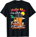 Funny Vacation Shirt, Funny Help Me I'm On A Family Vacation T-Shirt Menswear Casual Cotton Hoodie, Sweatshirt