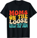 Funny Vacation Shirt, Moms On The Loose Girl's Trip 2024 Funny Family vacation T-Shirt Menswear Casual Cotton Hoodie,...