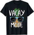 Funny Vacation Shirt, Vacay Mode 2024 Funny Family Trip Summer Vacation Pineapple T-Shirt Menswear Casual Cotton Hoodie,...