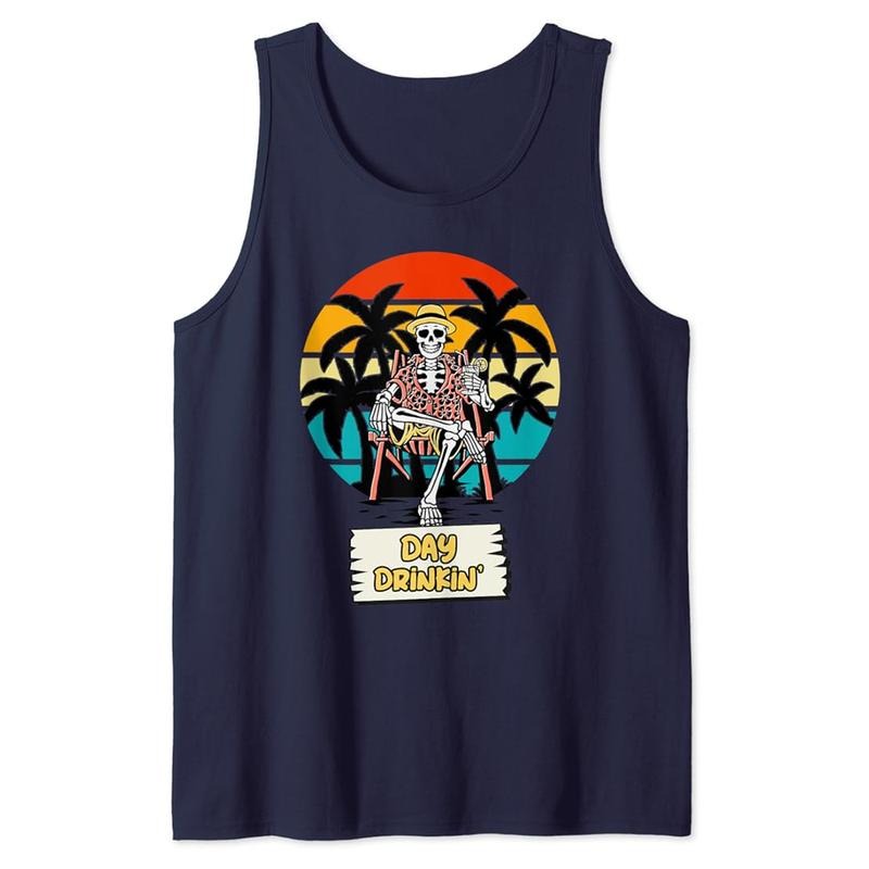 Funny Vacation Tank Top, Funny Vacation Day Drinking Beach Tank Top Unisex Classic Cotton T-Shirts, Hoodie, Sweatshirt