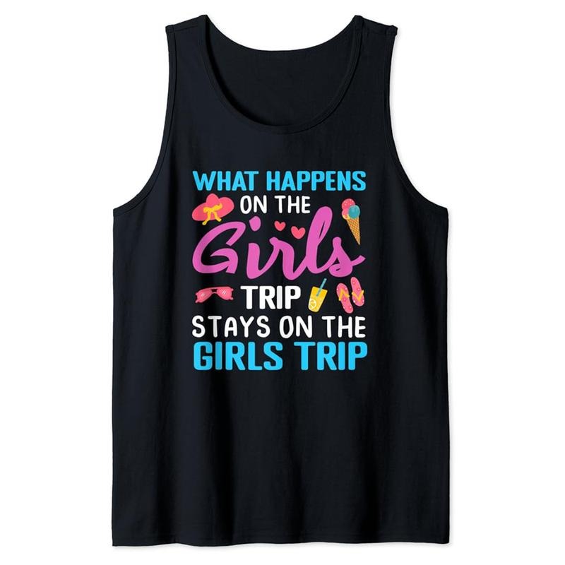 Funny Vacation Tank Top, Girls Weekend Trip Ideas Party Funny Vacation for Women Tank Top Casual Cotton T-Shirts, Hoodie,...