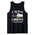 Funny Vacation Tank Top, If I'm Drunk It's My Camping Friend's Fault Funny Flamingo Tank Top Cotton Classic Casual Fabric...