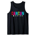 Funny Vacation Tank Top, Mexico Cancun Vacation Souvenir Caribbean Yucatan Tank Top Unisex Casual Classic T-Shirts,...