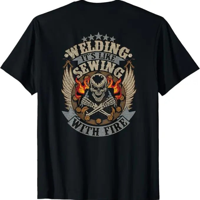 Funny Welder Shirt, Welder Gifts, Funny Welding Image On Back Of T-Shirt