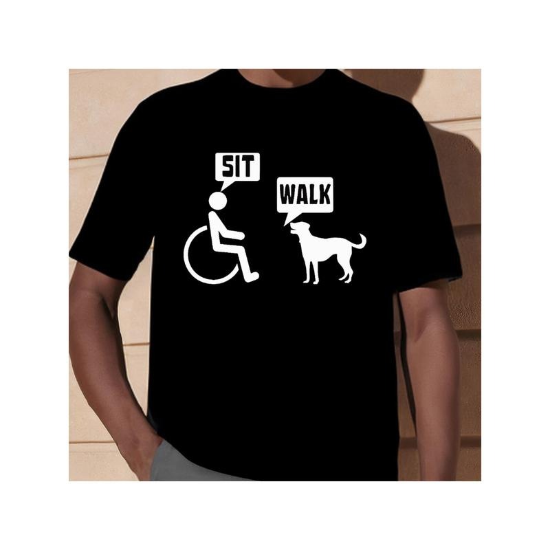 Funny Wheelchair Humor Graphic Tee - 100% Cotton, Breathable & Comfort Fit for Men