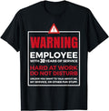 Funny Work Shirts, 30th Year Work Anniversary Funny 30 Years of Service Warning T-Shirt Menswear Casual Cotton Hoodie,...