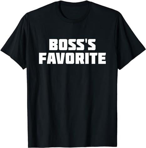 Funny Work Shirts, Boss's Favorite Funny Job Work T-Shirt Menswear Casual Cotton Hoodie, Sweatshirt | GrindPrints.com