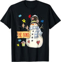 Funny Xmas Men Women Family T-Shirt, Be Kind Snowman Funny Family Xmas T-Shirt