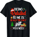 Funny Xmas Family Being Related Me Funny Family Xmas Pajamas Menswear Top T-Shirts, Hoodie, Sweatshirt