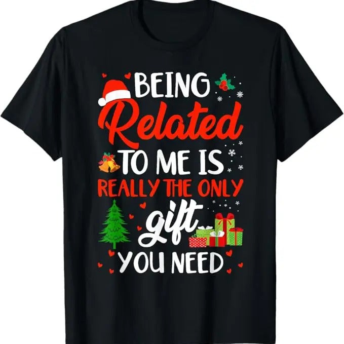 Funny Xmas Family Being Related Me Funny Family Xmas Pajamas Menswear Top T-Shirts, Hoodie, Sweatshirt
