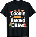 Funny Xmas Men Women Family T-Shirt, Christmas Cookie Baking Crew Funny Pajamas Family Xmas T-Shirt
