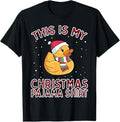 Funny Xmas Men Women Family T-Shirt, Christmas Pajamas For Family Duck This Is My Funny Xmas Gift T-Shirt