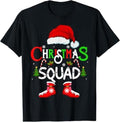 Funny Xmas Men Women Family T-Shirt, Christmas Squad Funny Xmas santa Family Pajamas crew 2024 T-Shirt