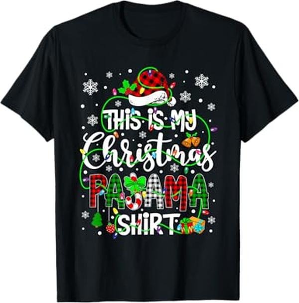 Funny Xmas Family This Is My Pajama Matching Family Xmas Lights Menswear Topstyle{N002}2 T-Shirts, Hoodie, Sweatshirt