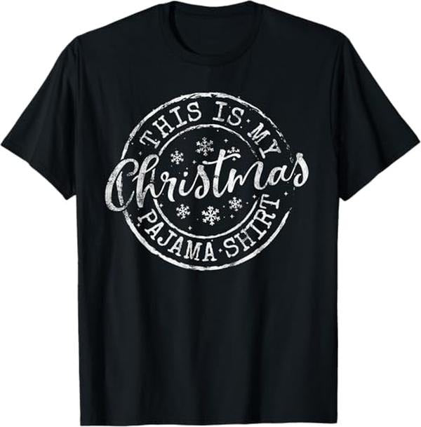 Funny Xmas Family This Is My Pajama Shirt Funny Xmas Menswear Top T-Shirts, Hoodie, Sweatshirt
