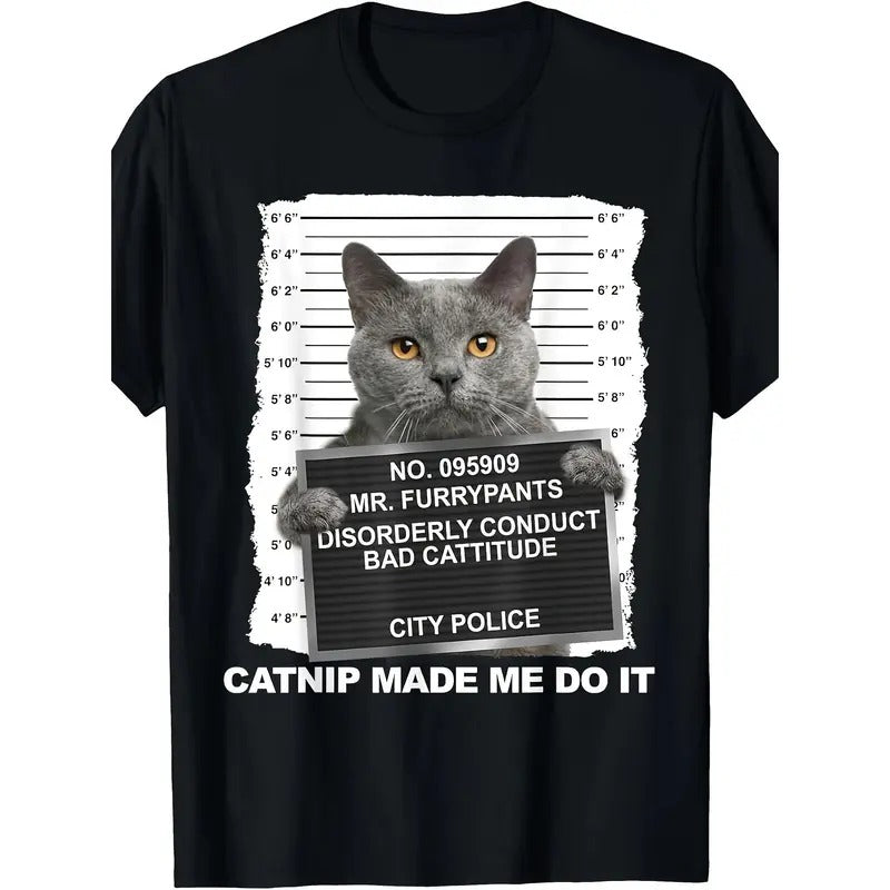 Funny cat print T-shirt  made in usa Hoodie, Sweatshirt | GrindPrints.com