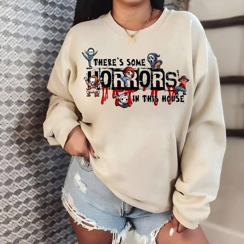 Funny horror characters shirt, There's some horror halloween shirt, funny halloween shirt, Meme Horror Shirt, Halloween...