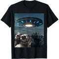 Funny selfie Dog With Alien UFO Funny Dogs Lover T-Shirt Made in USA Hoodie, Sweatshirt | GrindPrints.com
