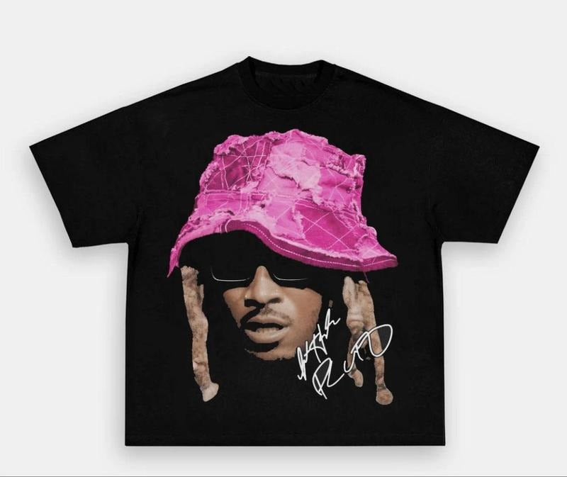Future Big Face Pink Bucket" Graphic Tee Fabric Unisex Top Tshirt Hoodie, Sweatshirt | GrindPrints.com