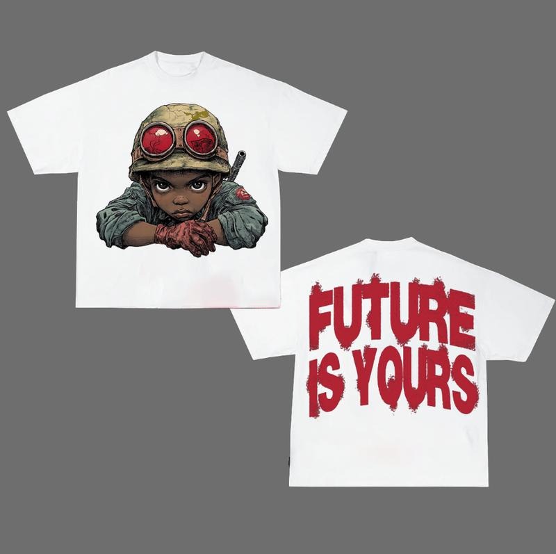 Future Is Your Big Face Fashion Flame GraphicT Shirt Y2k Design New Streetwear Hoodie, Sweatshirt | GrindPrints.com