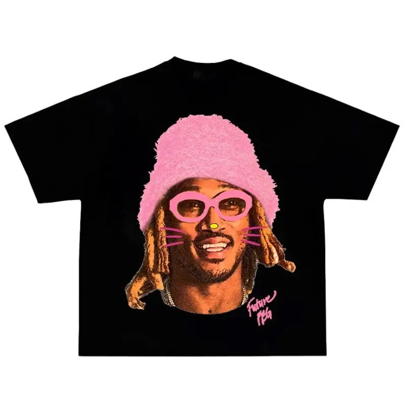 Future Pink Kitty Tee Hoodie, Sweatshirt | GrindPrints.com