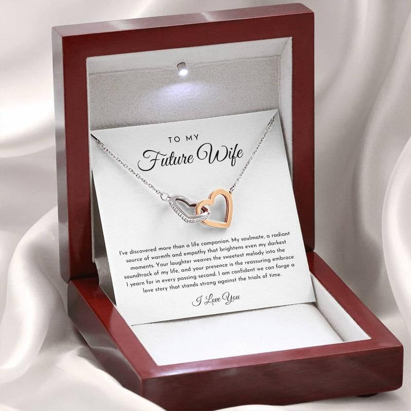 Future Wife Heart Necklace, Engagement Gift For Her, Proposal Gift, Future Wife Valentine Gift, Love Necklace With...