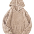 Fuzzy Long Sleeve Pullovers Hoodie Cute Teddy Bear Hooded Sweatshirt T-Shirts | GrindPrints.com