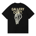GALLERY DEPT T-shirt skull hand bone finger print T shirt car graphics classic letter slogan print short-sleeved loose...