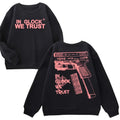 GILDAN IN GLOCK WE TRUST Hoodie - Full Color Double Sided Sweatshirt for Men and Women T-Shirts | GrindPrints.com