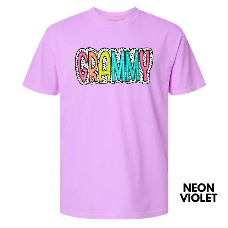 GRAMMY Neon Spotted Comfort Colors T-Shirt Hoodie, Sweatshirt | GrindPrints.com