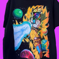 Galaxy Personage T-shirts Neon - Black T-shirt with Vibrant Space and Character Design Tshirt Hoodie, Sweatshirt