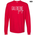Galentine Gang Long Sleeve Comfort Colors T-Shirt Hoodie, Sweatshirt | GrindPrints.com