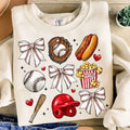 Game Day Baseball Coquette , Baseball Mama , Vintage Baseball , Cute Sports , Game Day ,Baseball Shirt , Sweatshirt Hoodie
