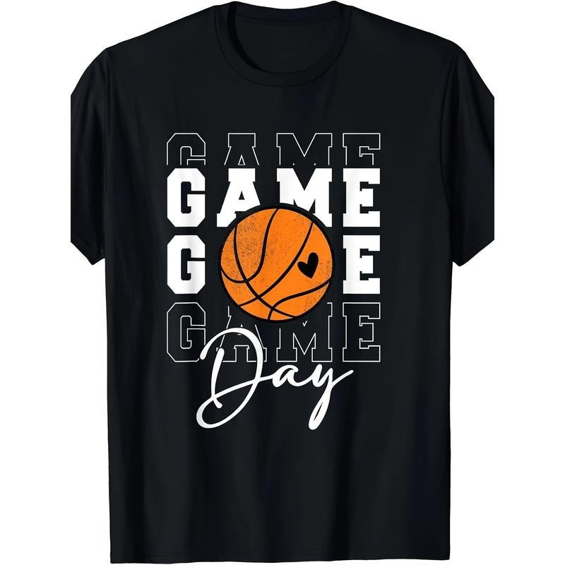 Game Day Basketball Shirt For Men Basketball T-Shirt - 220g Cotton T-shirt, 10, 000 Links made in usastyle{n002}2 Hoodie,...