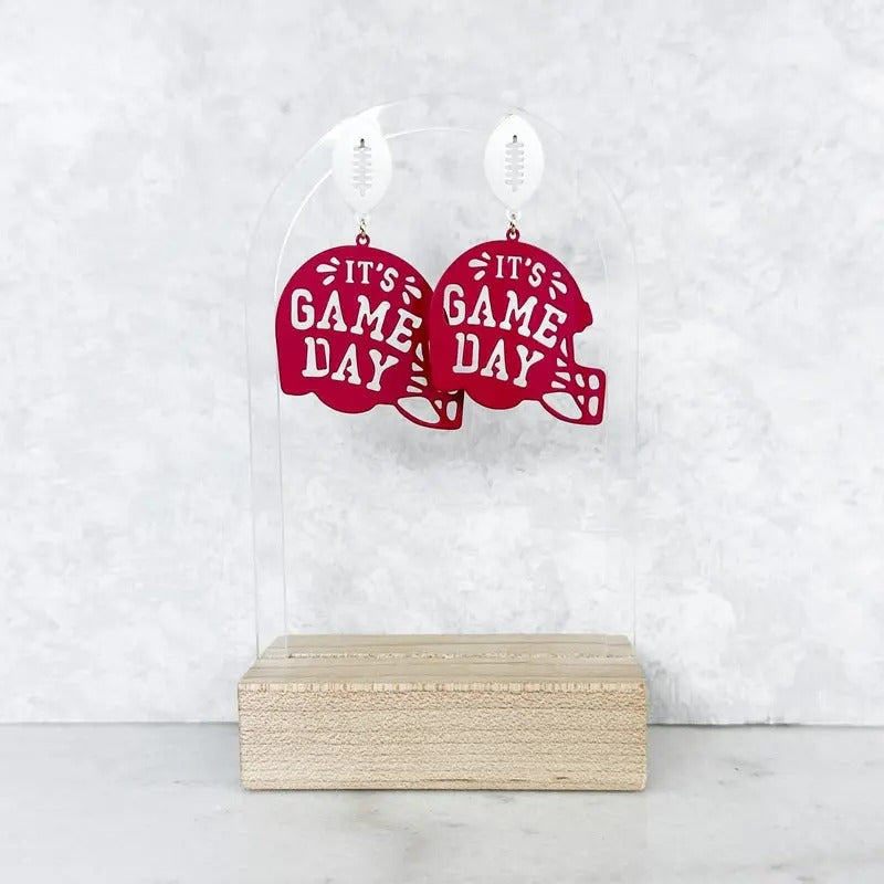 Game Day Helmet Earrings *Final Sale* T-Shirts, Hoodie, Sweatshirt | GrindPrints.com