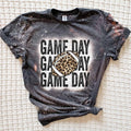 Game Day Leopard Football Bleached t-shirt Hoodie, Sweatshirt | GrindPrints.com