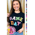 Game Day Sequin Funky Mix Graphic T-Shirt Hoodie, Sweatshirt | GrindPrints.com