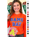 Game Day Sequin Long Sleeve Graphic T-Shirt Hoodie, Sweatshirt | GrindPrints.com