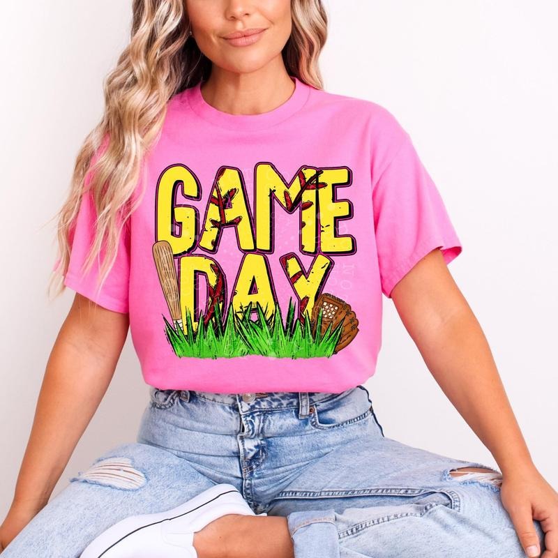 Game Day Softball Inlay DTF Transfers - THIS IS NOT A SHIRT Hoodie, Sweatshirt | GrindPrints.com
