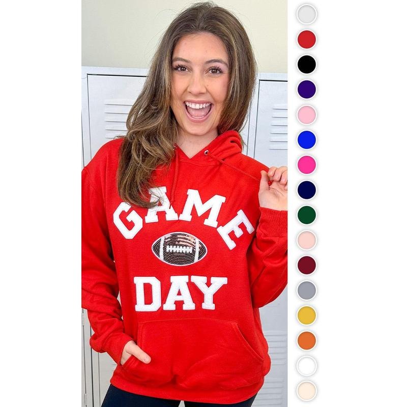 Game Day Sparkle Football Adult Hoodie T-Shirts, Sweatshirt | GrindPrints.com