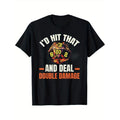 Gaming Role Playing D20 Tabletop Games Funny RPG Gamer T-Shirt Black casual short sleeve men's sport T-shirt 220g made in...