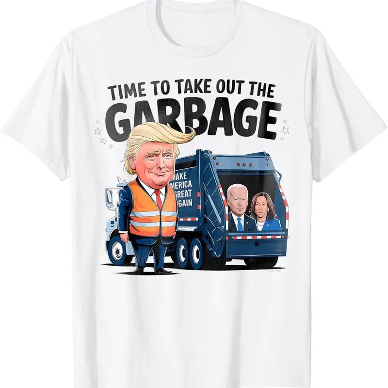 Garbage For Trump 2024 Funny Time To Take Out Garbage Biden T-Shirt Hoodie, Sweatshirt | GrindPrints.com