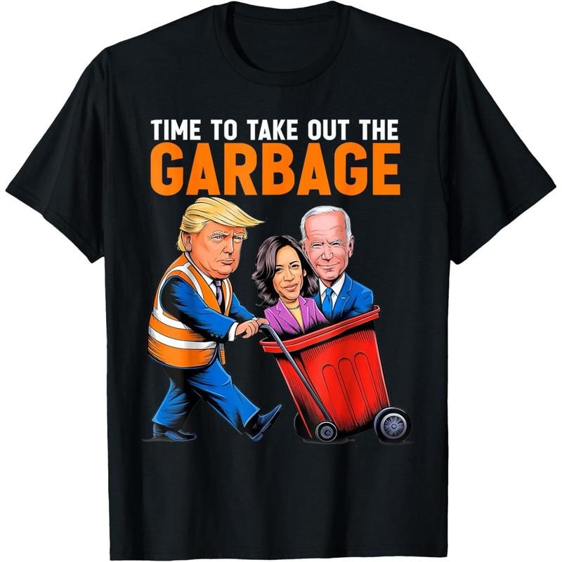 Garbage for Trump 2024 Funny Time to take out Garbage Biden T-Shirt made in usa Hoodie, Sweatshirt | GrindPrints.com