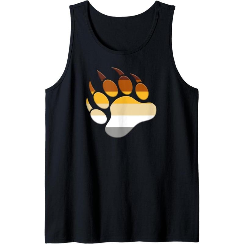 Gay Bear Flag Bear Paw Tank Top T-Shirts, Hoodie, Sweatshirt | GrindPrints.com