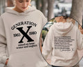 Gen X Sweatshirt Generation X Sweatshirt Raised On Hose Water And Neglect Nostalgia Hoodie 1980 Birthday Gift  T-shirt,...