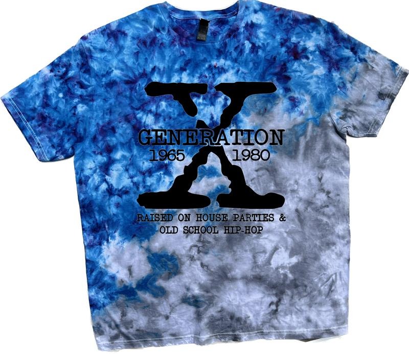 Generation Nostalgia Blue Gray Hand Dyed Tie Dye Summer Beach Streetwear Raised Shirt Cotton Casual T-Shirts, Hoodie, Sweatshirt