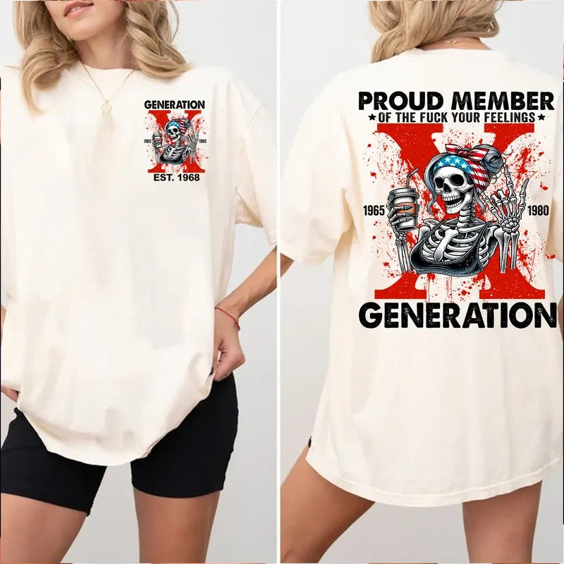 Generation X Custom Year New Version 5 Shirt, Custom Year Of Birth Shirt